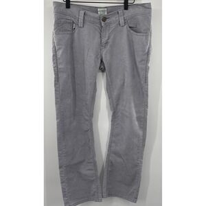 Levis 504 Slouch Straight Corduroy Pants Grey Womens Sz 35x31 Mid Rise Trousers
